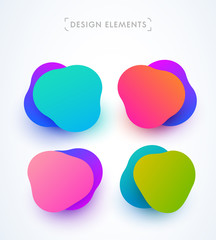Modern abstract bubbles collection. Design and logo elements