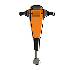 jackhammer tool icon image vector illustration design 