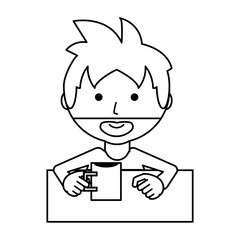 young man  vector illustration