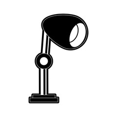 Fototapeta premium desk lamp office supplies icon image vector illustration design black and white