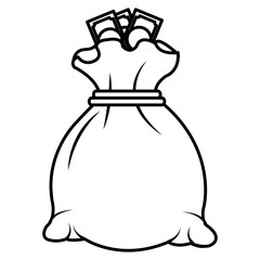 money bag isolated icon