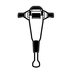 jackhammer tool icon image vector illustration design  black and white