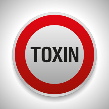 Warning sign, stop toxin, vector danger icon