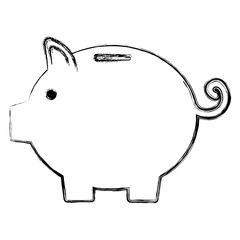 piggy savings isolated icon