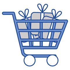 shopping cart with gifts