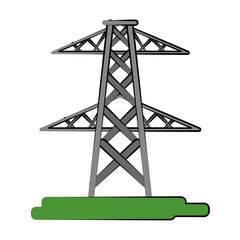 electric tower icon image vector illustration design 