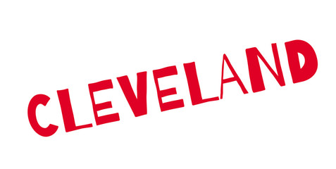 Cleveland rubber stamp. Grunge design with dust scratches. Effects can be easily removed for a clean, crisp look. Color is easily changed.