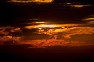 A very orange sunset.
