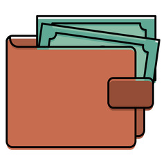 wallet money isolated icon