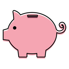 piggy savings isolated icon