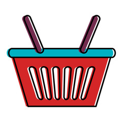 shopping basket isolated icon