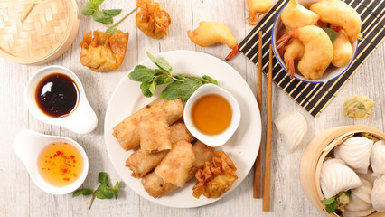 assorted asia food