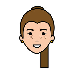 beautiful woman head avatar character