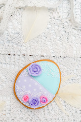 Beautiful glazed Easter cookies