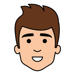 young man head avatar character
