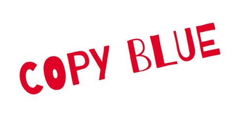 Copy Blue rubber stamp. Grunge design with dust scratches. Effects can be easily removed for a clean, crisp look. Color is easily changed.