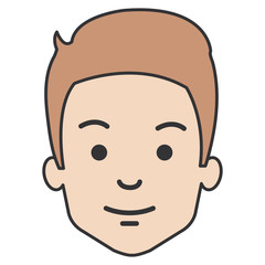 Fototapeta premium young man head avatar character