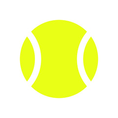 Tennis icon. Tennis ball flat icon