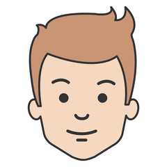 young man head avatar character