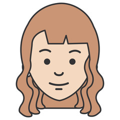 beautiful woman head avatar character