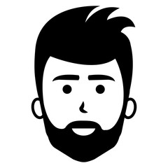 young man head avatar character