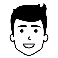 young man head avatar character
