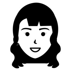 beautiful woman head avatar character