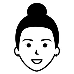 beautiful woman head avatar character