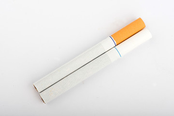 cigarettes on white background