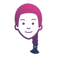 beautiful woman head avatar character