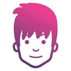 young man head avatar character