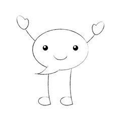 cartoon speech bubbles chat comment message talk