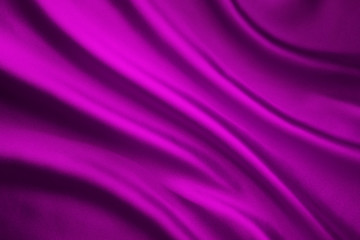 Silk Fabric Background, Satin Cloth Waves, Abstract Flowing Waving Pink Textile