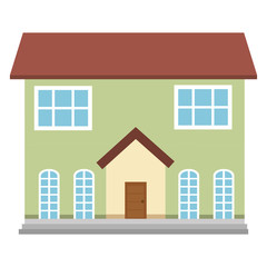 beautiful house building isolated icon