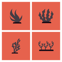 Seabed vector stock collection