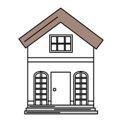 beautiful house building isolated icon