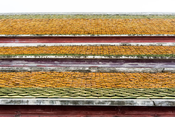 Traditional roof style of Thai temple.