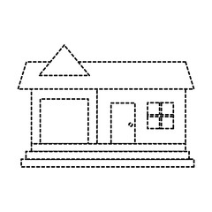 beautiful house building isolated icon