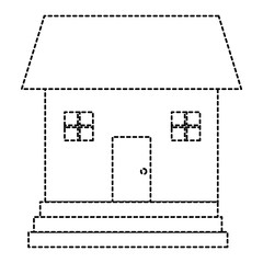beautiful house building isolated icon