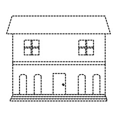 beautiful house building isolated icon