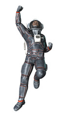 3D Rendering Astronaut on White
