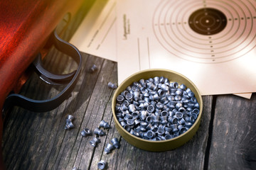 Pellets for air rifle and paper target