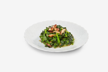asian chinese food spinachs wok