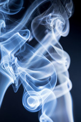 Abstract smoke on black background.