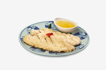 chinese food breaded chicken with pinapple