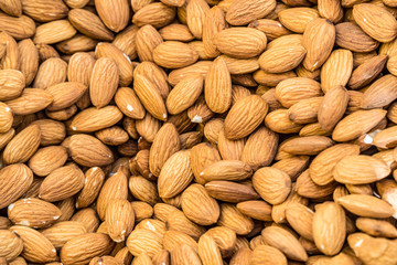 Almond nuts. Food background.