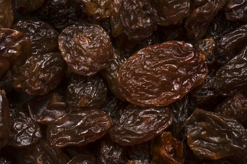 Close up shot of different raisins