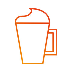 cup of capuccino or coffee with cream