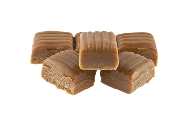 caramel isolated on white background