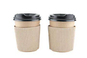 paper cup for coffee isolated on white background